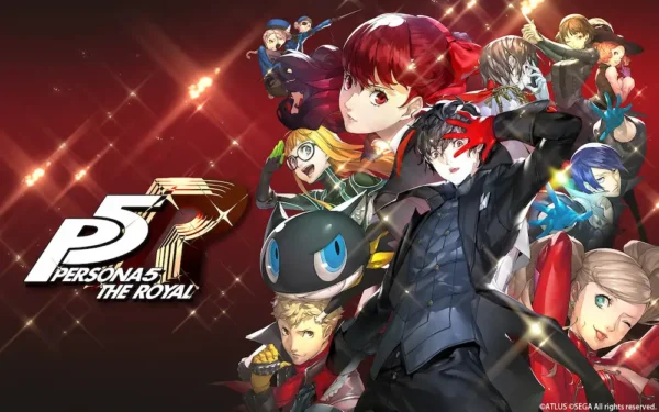 Personajes de Persona 5 Royal junto al logo del Videojuego