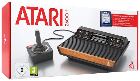 Imagen de la consola de Atari 2600 en su caja original