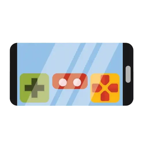 Imagen de smartphone en horizontal mientras se juega a un videojuego