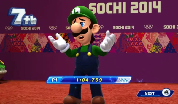 Imagen de cabecera del videojuego Mario & Sonic at the Sochi 2014 Olympic Winter Games
