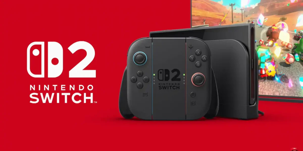 Captura de la presentación oficial de Nintendo Switch 2 con la consola y su logo